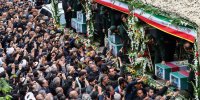 سنگ تمام تبریزی ها برای خادمان جمهور + تصاویر | پدر پیر به استقبال فرزند شهیدش رفت