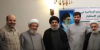 تصویری از شهیدان زاهدی و رکن آبادی در کنار سید حسن نصرالله