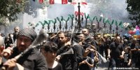 مراسم عزاداری ظهر روز عاشورا در امامزاده حسن(ع)