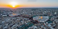 تصاویر هوایی از کربلا در صبح روز عاشورا