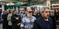 چهره های سیاسی و هنری در مراسم ترحیم مادر محمد خزاعی  ؛ از مهدی هاشمی تا مسعود ده نمکی