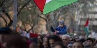اعتراض جالب و نمادین حامیان فلسطین در نروژ
