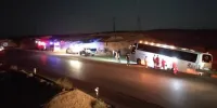 انحراف اتوبوس از جاده در محور آرادان - سرخه مصدوم نداشت