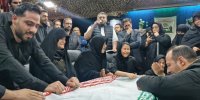مراسم وداع با شهروند شهید حمله تجاوزکارانه رژیم صهیونیستی برگزار شد+فیلم 