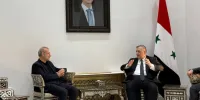 دیدار لاریجانی با رییس پارلمان سوریه در دمشق
