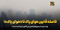 فاصله قانون هوای پاک تا «هوای پاک»!