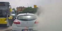 ببینید | یک راننده در استانبول با کپسول آتش‌نشانی حمله مهاجم با چاقو را دفع کرد!