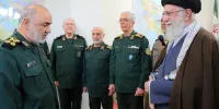 ببینید | لحظاتی از دیدار فرماندهان شهید سلامی، حاجی‌زاده و کاظمی با رهبر انقلاب