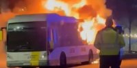 ببینید | اتوبوس حامل هواداران بارسلونا در بلژیک آتش گرفت