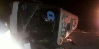 ببینید | واژگونی مرگبار اتوبوس مسافربری در جاده سبزوار
