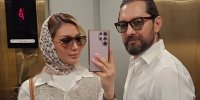 عکس | تصویر جالب همسر بهرام رادان از لحظه تحویل سال در کنار آقای بازیگر و فرزند مشترکشان