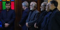 تصاویر | لاریجانی، حسن خمینی، جنتی، هاشمی،  مرعشی، واعظی، جهانگیری و محمدعلی نجفی در مراسم ختم حاجیه خانم عطریانفر