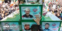 تصاویر | مراسم تشییع علی لاریجانی، غلامرضا سلیمانی و قهرمانان ناو دنا