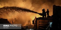 تصاویری از آتش‌سوزی در خیابان شهید رجایی تهران