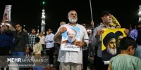 طنین الله اکبر در دفاع از مظلومان غزه در مسجد جمکران