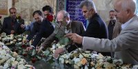 گلباران آرامگاه شیخ اجل سعدی شیرازی