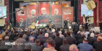 مراسم وداع با پیکر سردار رشید با حضور لاریجانی در دزفول