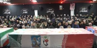 تشییع پیکر شهید جانباز و ۲ نفر از شهدای حملات رژیم صهیونیستی در مشهد