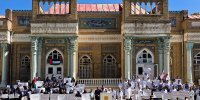 تصاویری از تجمع کادر بهداشت و درمان مشهد در اعتراض به وضعیت بحرانی غزه