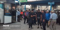گزارش میدانی خبرنگار مهر از جابجایی زائران در پایانه برکت در مرز مهران