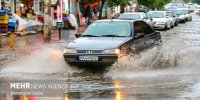 آبگرفتگی معابر بر اثر شدت بارش باران در آستارا