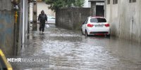 تصاویری از آبگرفتگی گسترده در معابر و منازل آستارا