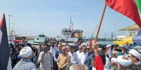 حضور کاروان صمود در بندر چابهار
