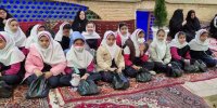 حضور دانش‌آموزان ساوجی در آیین سنتی و مذهبی سمنوپزان