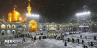 خاص ترین تصاویر از حرم برفی امام رضا(ع)
