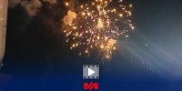 آتش بازی در مراسم رونمایی از نماد فاتح خیبر