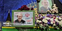 حال و هوای ضریح مطهر با حضور پیکر مطهر شهید علی لاریجانی