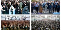 ویدیو / اقامه نماز عید فطر در شهرهای مختلف ایران