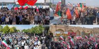 ویدیو/ راهپیمایی مردم سراسر کشور در محکومیت حمله رژیم صهیونیستی