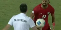 عکس| چشم غره ترسناک رامین رضاییان به مربی تاجیکستان!