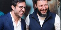 جواد عزتی و هومن سیدی روی فرش قرمز/ عکس