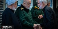 حضور علی لاریجانی و زینب سلیمانی مراسم بزرگداشت شهدای نیروی قدس سپاه