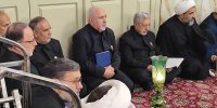 حضور ظریف در خطبه خوانی اربعین در حرم امام رضا(ع) +عکس