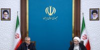 تصویری از پزشکیان و محمد مخبر در یک قاب/ استقبال رئیس جمهوری از آملی لاریجانی در نهاد ریاست جمهوری