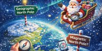 وقتی دو قطب شمال داریم! | راز مسیریابی بابانوئل در دنیایی با دو قطب شمال