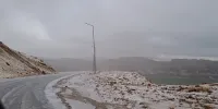 بارش برف در معدن طلای آقدره + ویدئو