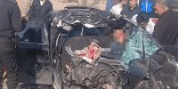 انتشار تصاویر تلخ از تصادف خودروی خانواده سقاب اصفهانی | ببینید خودروی تارا به چه روزی افتاده است