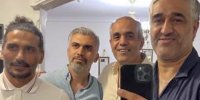 سلفی جدید پژمان جمشیدی در کنار جواد کاظمیان برای تماشای ال‌کلاسیکو + عکس