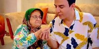 عمو پورنگ، الگوی مهربان بودن با مادر کهنسال شد