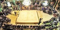 تماشای تعزیه در حسینیه اعظم برغان، از دوره صفوی تا امروز