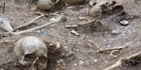 گودال ترسناک پر از اسکلت در یک مزرعه | عکس