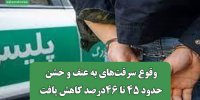 وقوع سرقت‌های به عنف و خشن حدود ۴۵ تا ۴۶درصد کاهش یافت