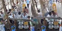 ببینید | لحظه ریزش سقف معبد درحال ساخت روی سر مردم