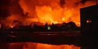 ببینید | انهدام انبار استراتژیک سوخت در منطقه کی‌یف در حملات شبانه روسیه