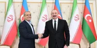 ببینید | لحظاتی از دیدار صمیمانه پزشکیان و الهام علی‌اف
