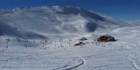 بارش برف در ایستگاه هفت توچال در شامگاه پنجشنبه + فیلم